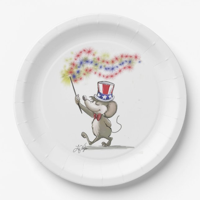 Moe's Happy 4th of July Paper Plate (Front)