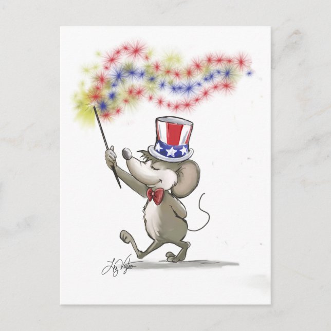 Moe's Happy 4th of July Postcard (Front)