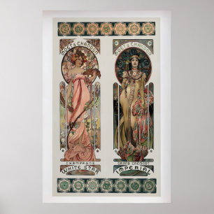 Moet Chandon by Alphonse Mucha   Vintage Poster