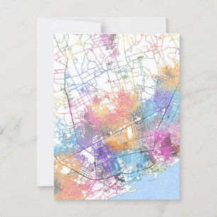 Mogadishu Somalia City Map Postcard