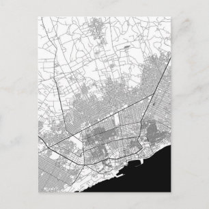 Mogadishu Somalia Map Postcard
