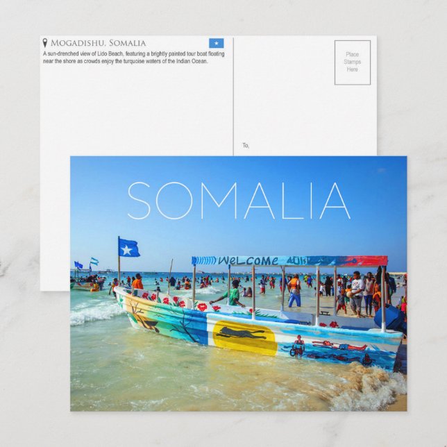 Mogadishu, Somalia Travel Postcard (Front/Back)