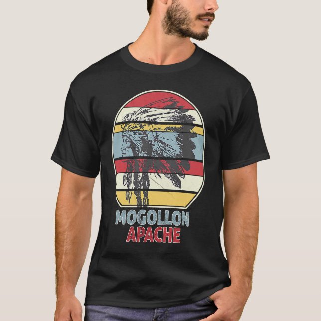 MOGOLLON APACHE Tribe Native Mexican Indian Retro  T-Shirt (Front)