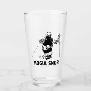 Mogul Skiing Snob Glass