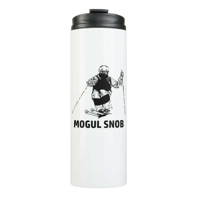 Mogul Skiing Snob Thermal Tumbler (Front)