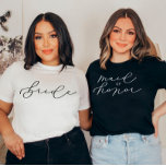 MOH Cute Script Bachelorette/Bridal Party T-Shirt<br><div class="desc">We are always adding new designs daily!</div>