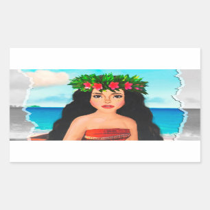 Mohana Doll Rectangular Sticker