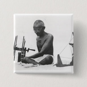 Mohandas Karamchand Gandhi 15 Cm Square Badge