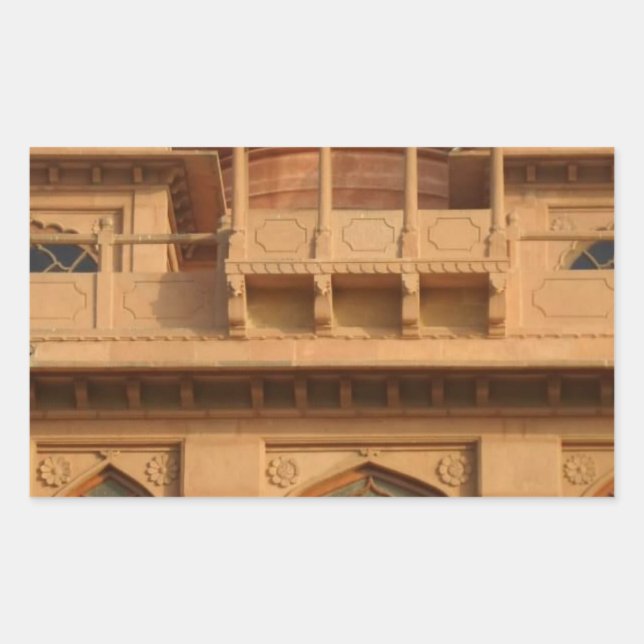 Mohatta Palace Museum: Iconic Design Rectangular Sticker (Front)