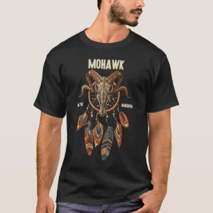 Mohawk American Indian Tribe Ram Skull Dreamcatche T-Shirt