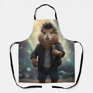 Mohawk Capybara Rockstar,  Apron