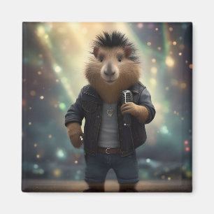 Mohawk Capybara Rockstar,  Magnet