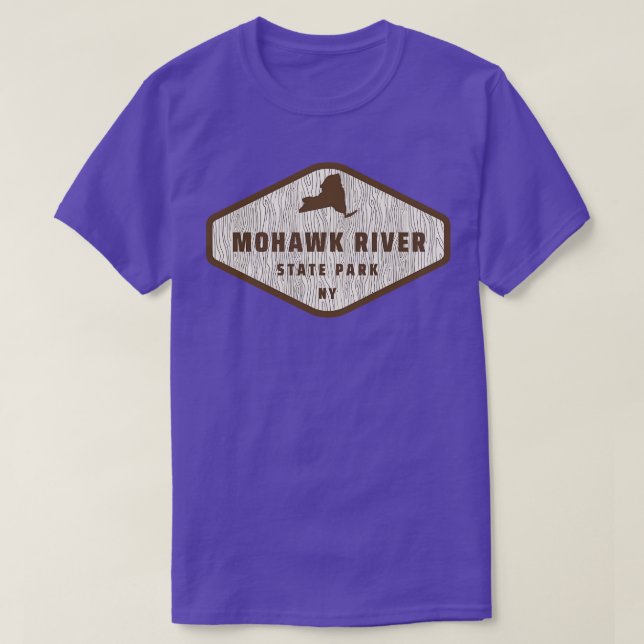 Mohawk River State Park New York Tree Log Texture  T-Shirt (Design Front)