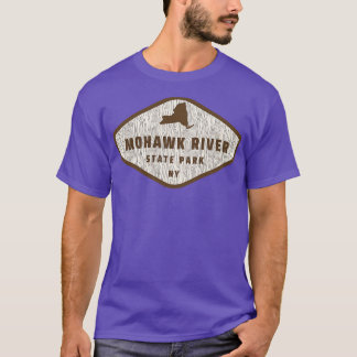 Mohawk River State Park New York Tree Log Texture T-Shirt