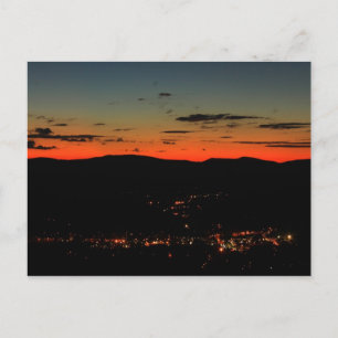 Mohawk Trail Hairpin Turn Twilight Postcard
