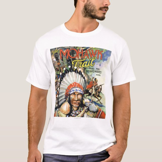 Mohawk Trail, View of Mohawk Indians T-Shirt (Front)