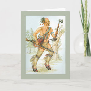 Mohawk warrior holiday card