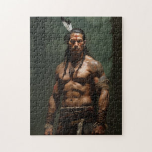 Mohawk warrior jigsaw puzzle