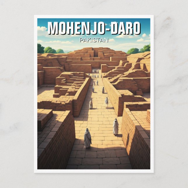Mohenjo-Daro Pakistan Travel Postcard (Front)