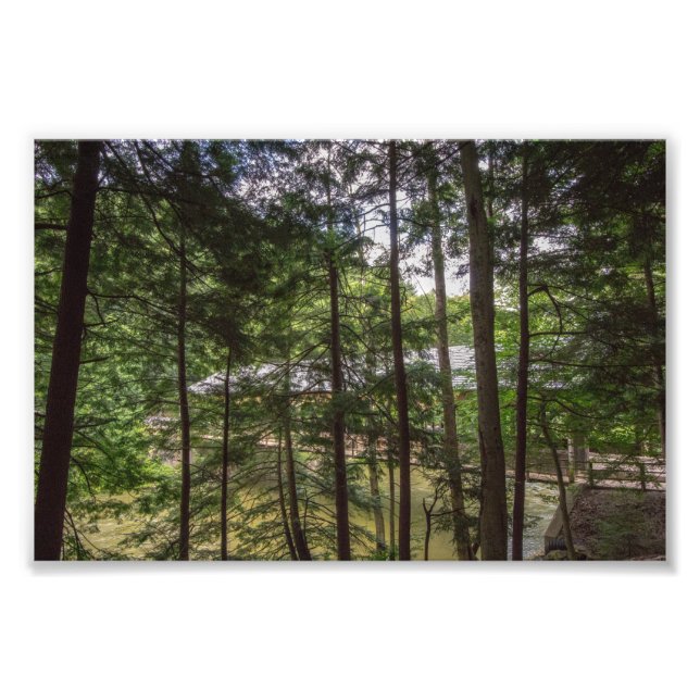 Mohican State Park's Covered Bridge, Ohio. Photo Print (Front)