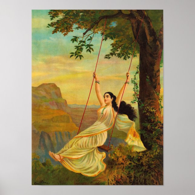 Mohini or the Temptress by Raja Ravi Varma Poster (Front)
