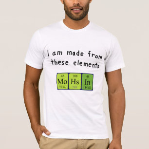 Mohsin periodic table name shirt