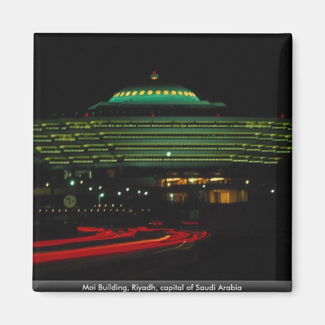 Moi Building, Riyadh, capital of Saudi Arabia Magnet (Front)