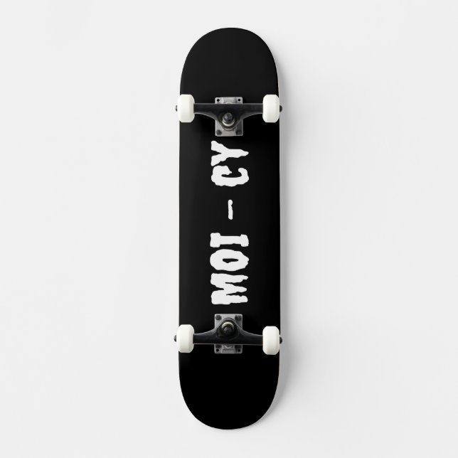 MOI - cy Complete Board in black Skateboard (Front)