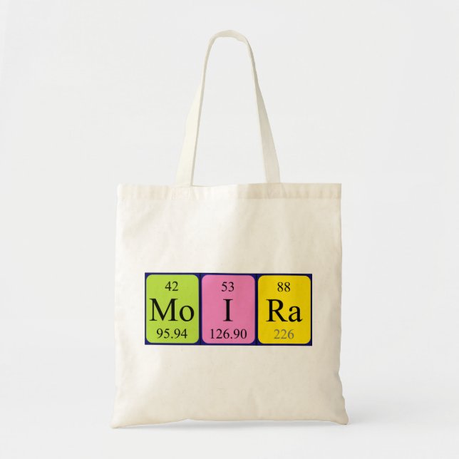 Moira periodic table name tote bag (Front)