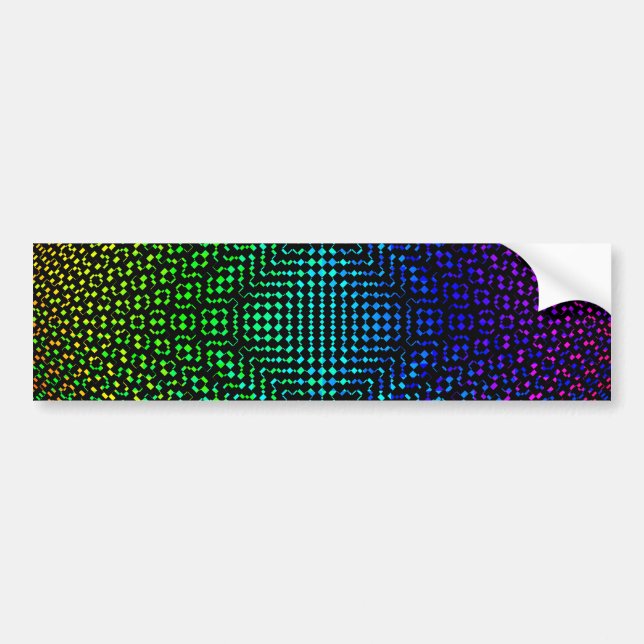 Moire Checkers by Kenneth Yoncich Bumper Sticker (Front)