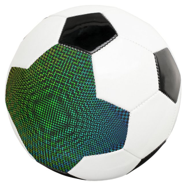 Moire Checkers by Kenneth Yoncich Soccer Ball (Three Quarter)