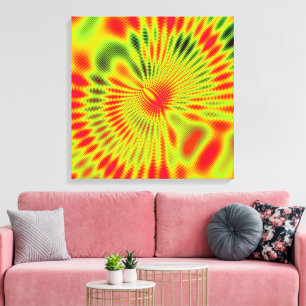 Moire Wave Interference Pattern Canvas Print