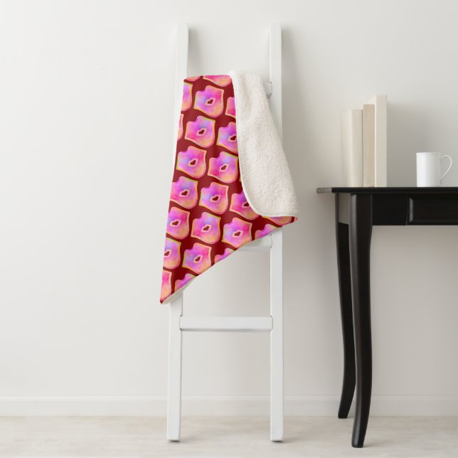 Moist Kisses Sherpa Blanket (In Situ)