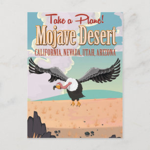 Mojave Desert cartoon travel poster Postcard
