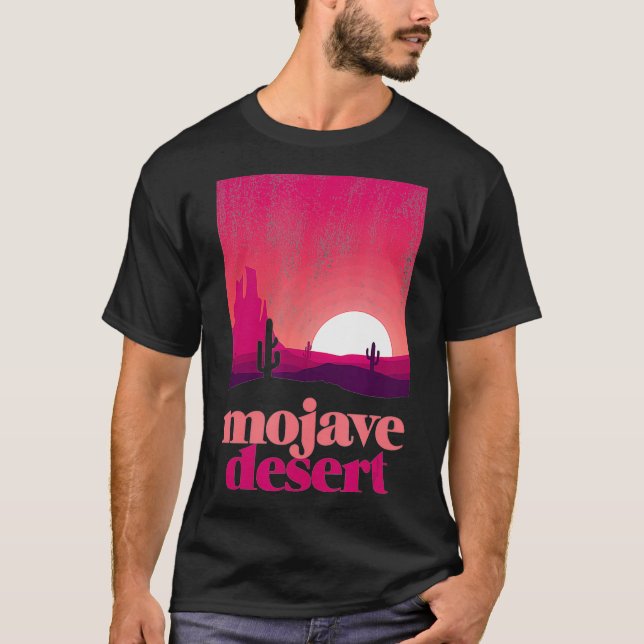 Mojave Desert Illustration Vintage Souvenir  T-Shirt (Front)