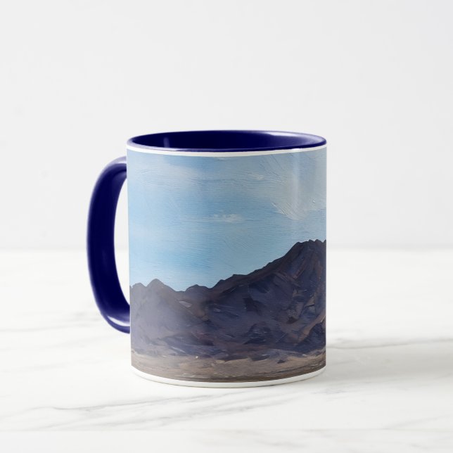 Mojave Desert Mountain Range Art Mug (Front Left)