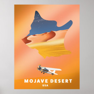 Mojave Desert USA map Poster