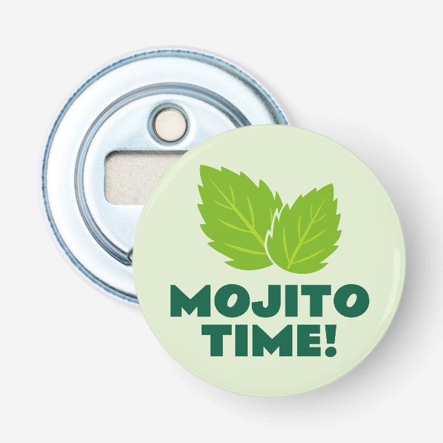 Mojito cocktail bottle opener with custom quote (Front)