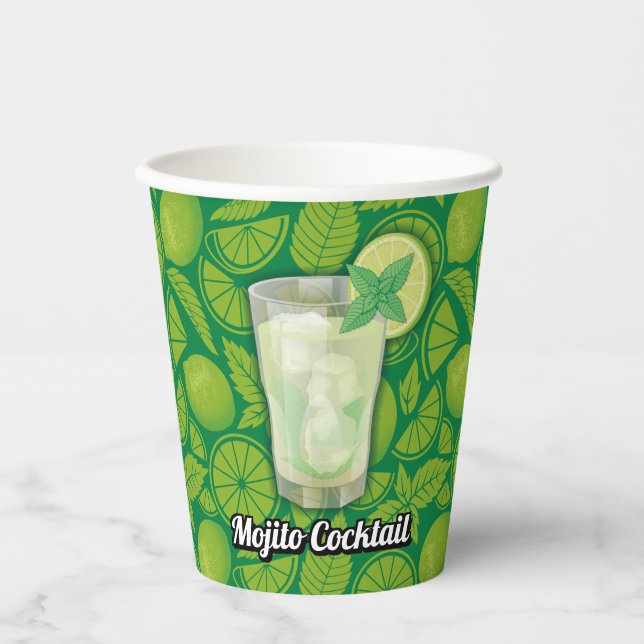 Mojito Cocktail Paper Cups (Front)