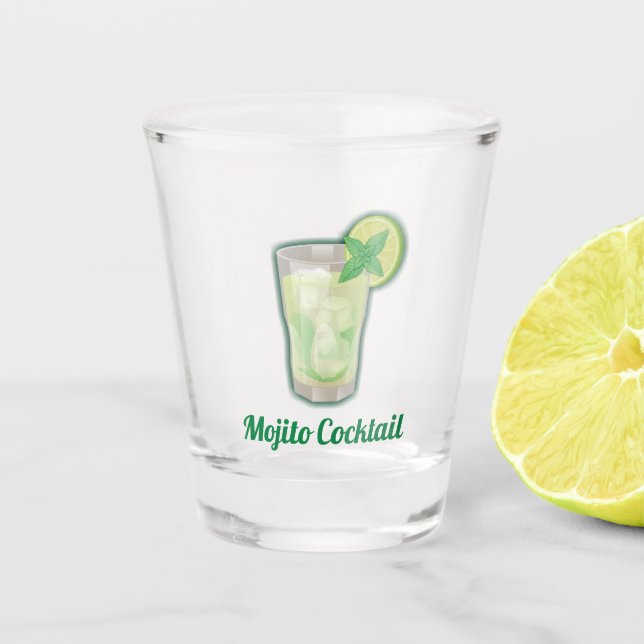 Mojito Cocktail Shot Glass (Front)