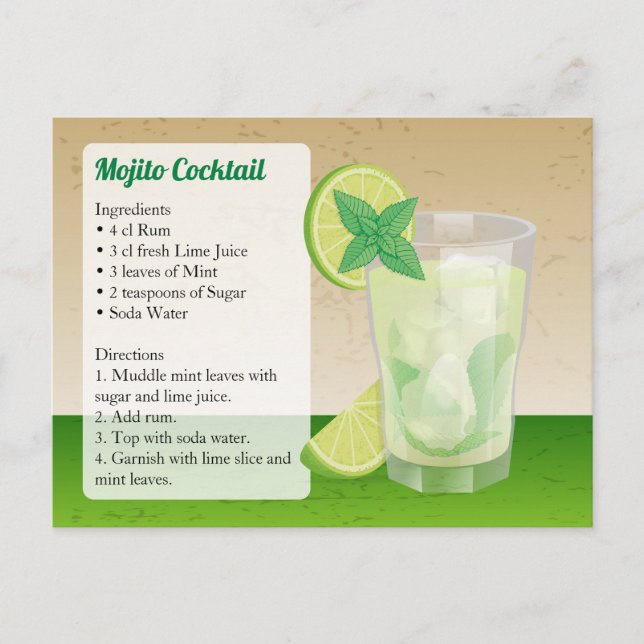 Mojito Recipe Card (Front)