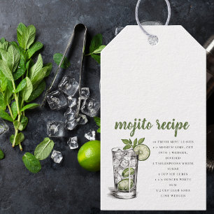 Mojito Recipe Gift Tags