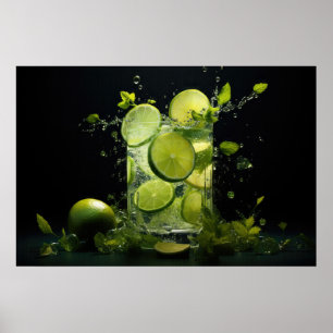 Mojito Splash Poster