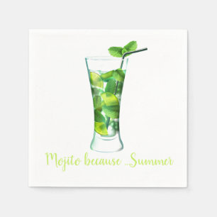 Mojito Themed Cocktail Napkin