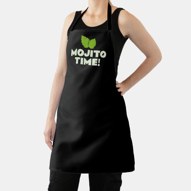 Mojito Time fun cocktail party apron for bartender (Insitu)