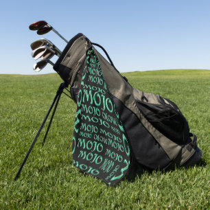Mojo black golf towel