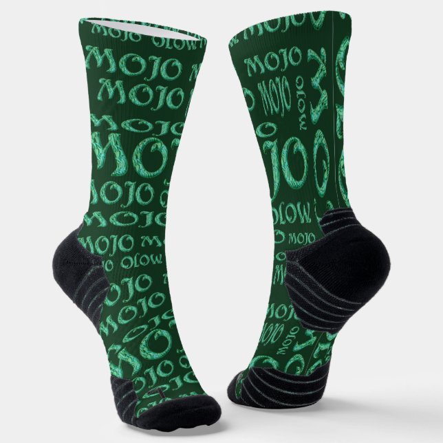 Mojo green high performance socks (Angled)