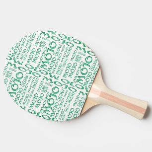 Mojo green magic white ping pong paddle 2 sided