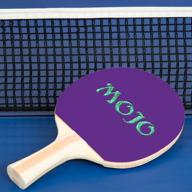 Mojo green purple ping pong paddle (Insitu)