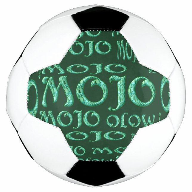 Mojo green soccer ball (Front)